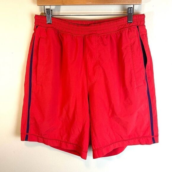 lululemon athletica Other - Lululemon Red‎ Lined Pace Breaker Shorts Men’s EUC M 9”